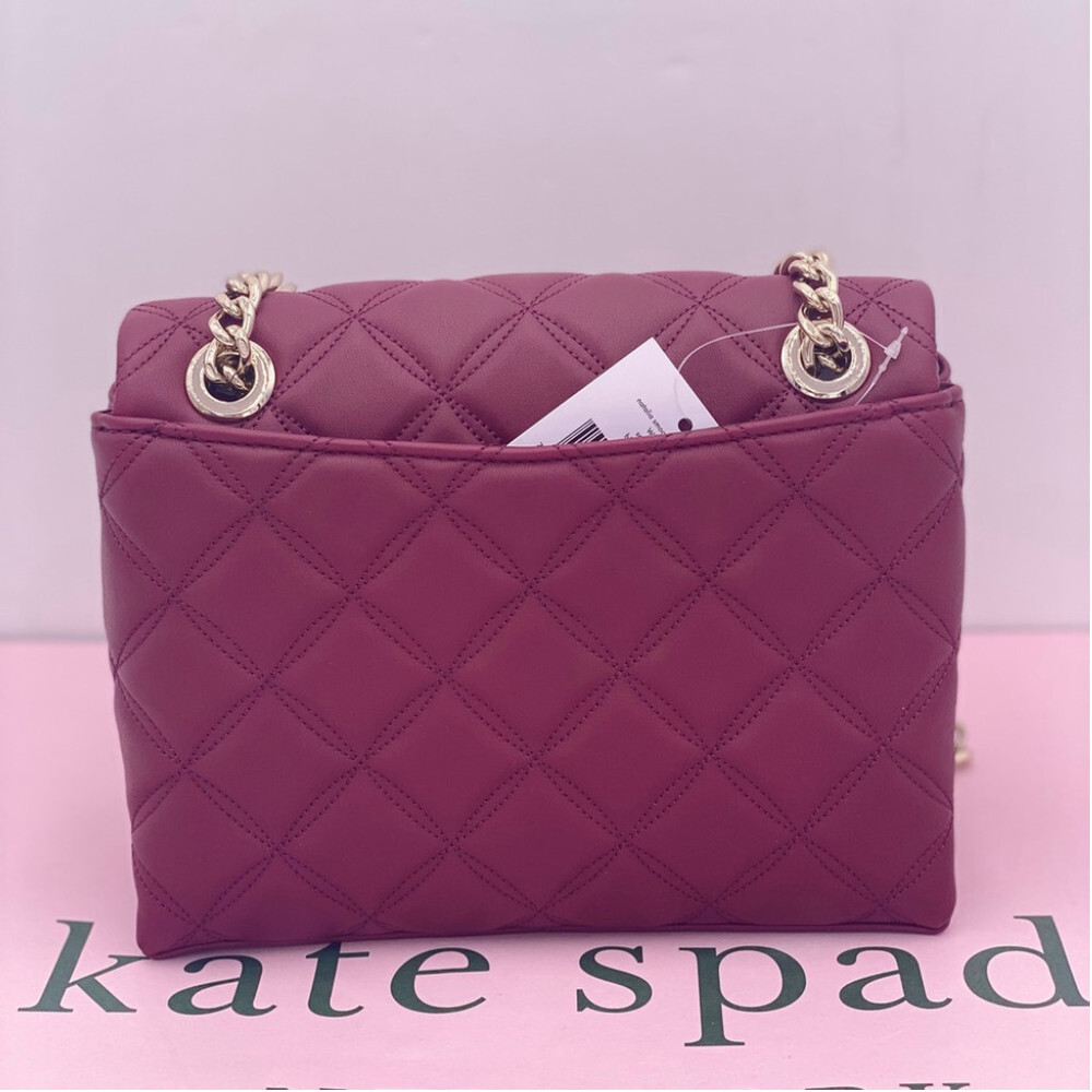 Kate Spade Natalia Quilted Leather Small Flap Crossbody Shoulder Bag - Picture 3 of 11